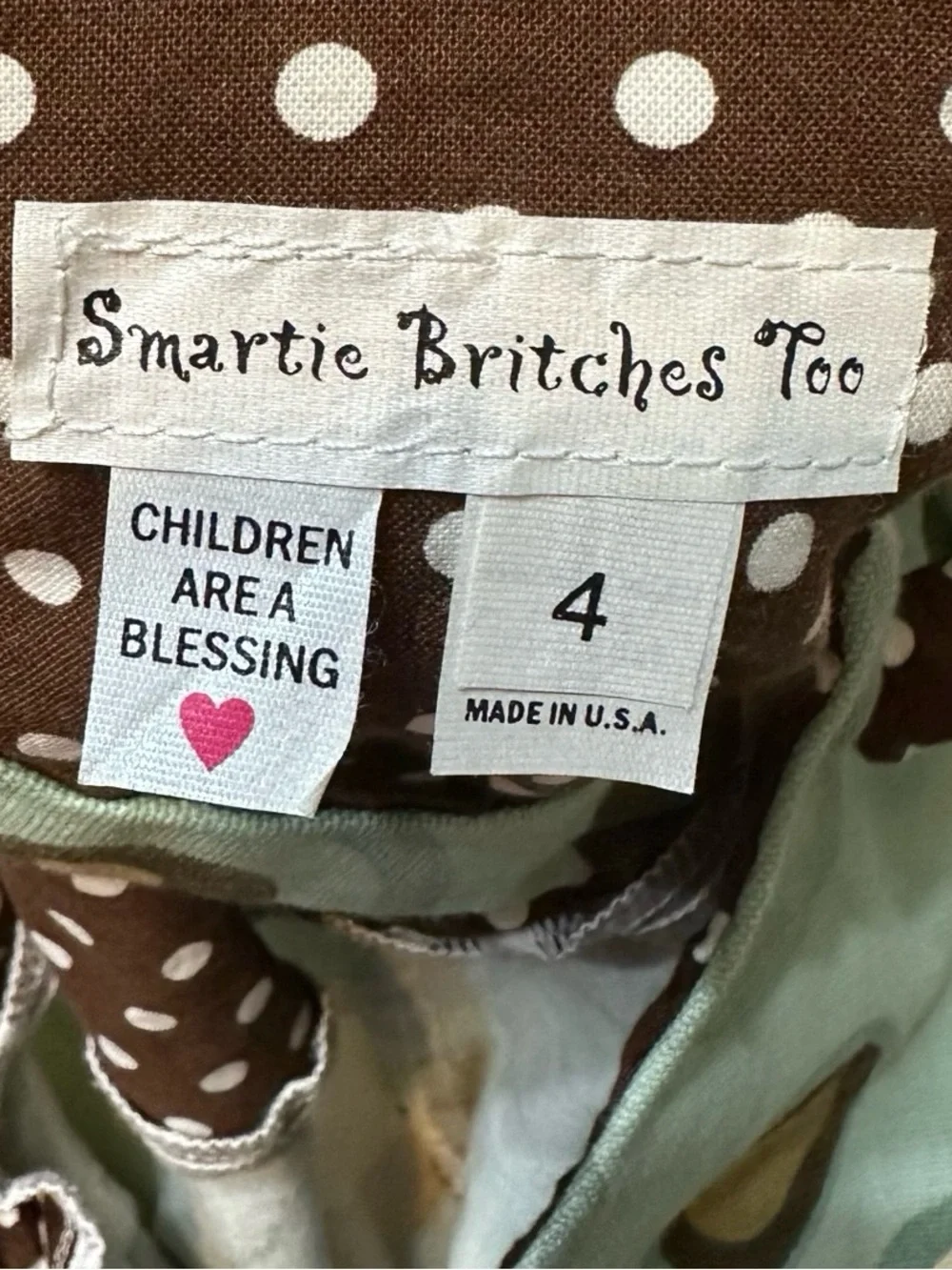 Smartie Britches Too Geometric Print Overalls Jumpsuit w/ Pom Pom Hem Size 4